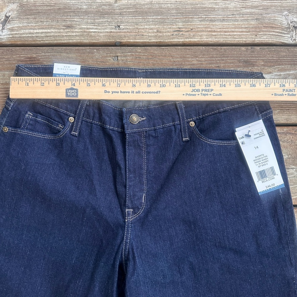 New Directions Burmuda Blue Jean Shorts - Picture 6 of 11